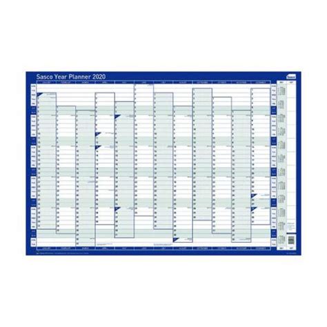 Sasco Vertical Year Planner 2020 2410105 SY59379 | SY59379 | Planners