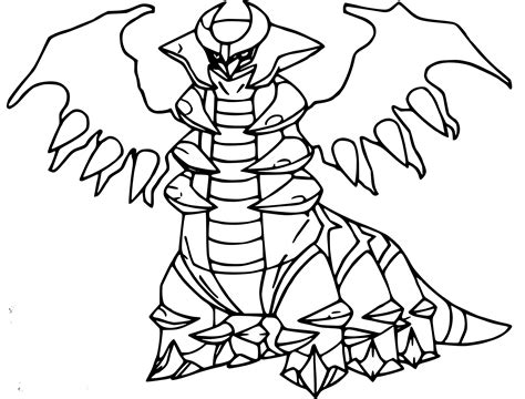 Coloriage Giratina Pokemon à imprimer