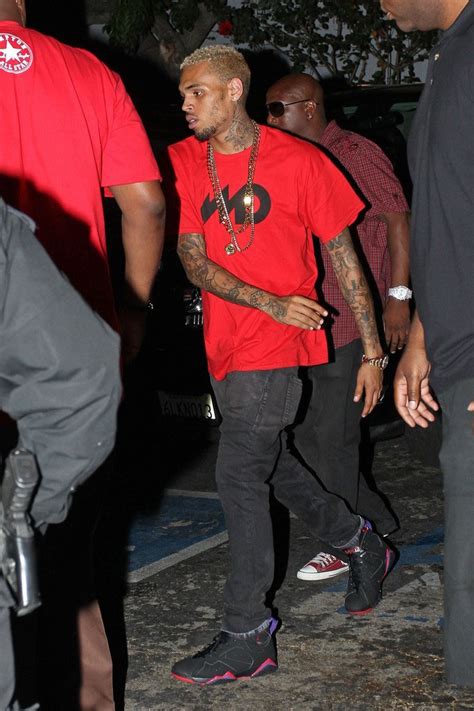 Chris Brown Wears Air Jordan 7 Black/Red | Sole Collector