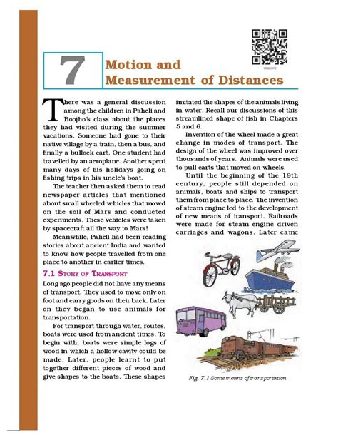 NCERT Book Class 6 Science Chapter 7 Motion and Measurements of Distances (PDF) (New 2023-24 ...