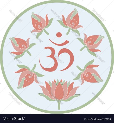 Om mandala Royalty Free Vector Image - VectorStock