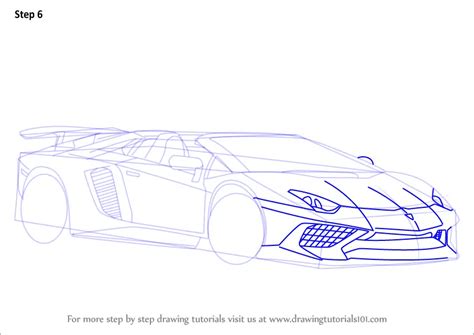 Lamborghini Aventador Drawing Step By Step