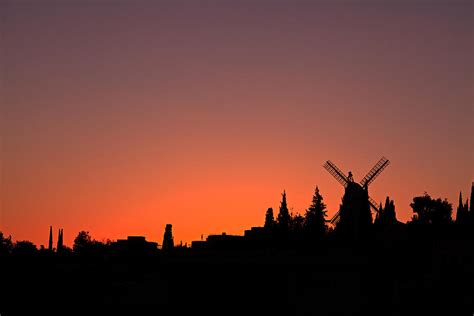 Jerusalem Skyline Silhouette Photograph by Jonathan Gewirtz