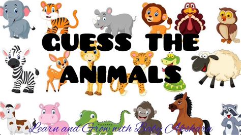 Wild Animal Names | Wild Animals for Kids | Guess the Animals - YouTube