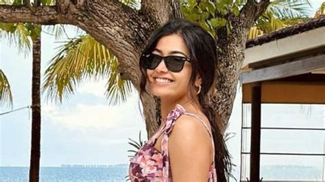 Rashmika Mandanna stuns in a floral cut-out dress as she wraps up her Maldives vacation, Telugu ...