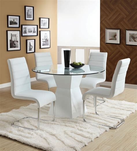 Round Glass Dining Room Table Sets - Foter