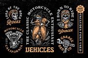 Motorcycle Logo Badge Illustration