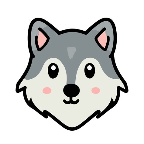 Cute Wolf icon clipart transparent background 24044219 PNG