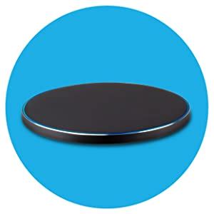 AT&T (USA) WC50 Super Slim Qi-Certified 5W Wireless Charger Pad, Compatible with iPhone SE2 /11/ ...