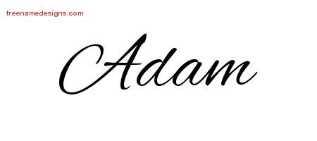 Cursive Name Tattoo Designs Adam Download Free - Free Name Designs