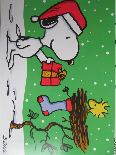 Snoopy Christmas Greeting Cards Lot of 3 With Envelopes | Etsy