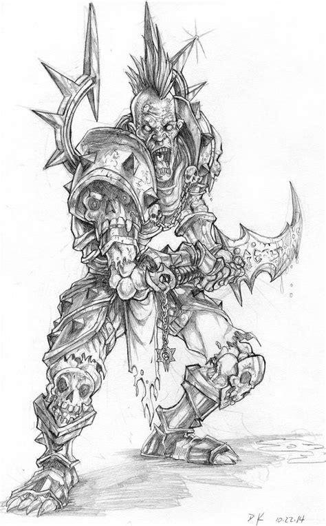 Undead Warrior by DKuang on DeviantArt | Warcraft art, Sketches, Alien ...