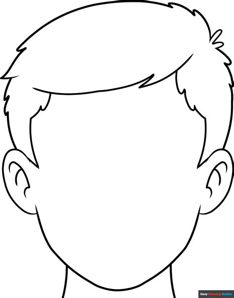 Blank Face Clipart Black And White Face Template Portrait Self Blank ...