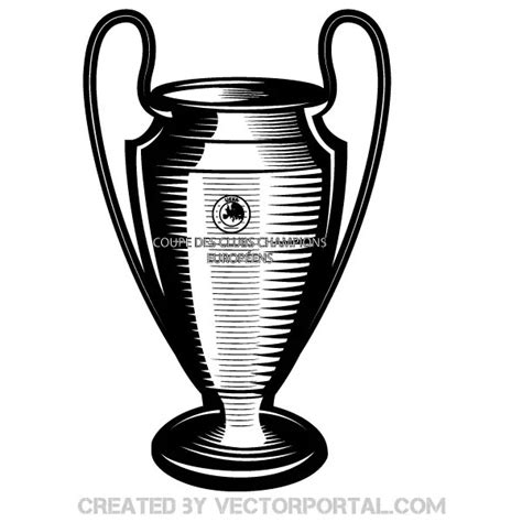 Champions League Cup Vector Art