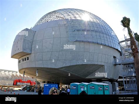 Nearly completed Sphere Building at the Academy Musuem of Motion ...