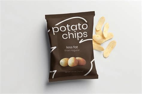 Potato chips bag editable mockup, | Free Mockup Generator - rawpixel