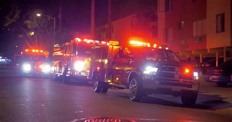 Close Up Detail Of An American Fire Truck With Emergency Flashing Red Lights Stock Footage Video ...