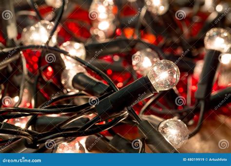 White Christmas Lights Background Stock Image - Image of ornament, holiday: 48019919