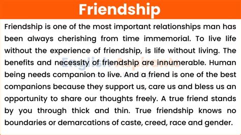 Paragraph on Friendship in English [100, 120, 150, 200, 250 Words]