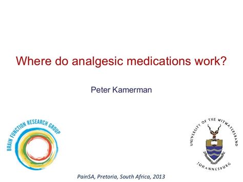 Mechanism of action of analgesics (2012)