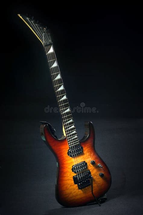 Electric rock guitar stock photo. Image of black, heavy - 1269108