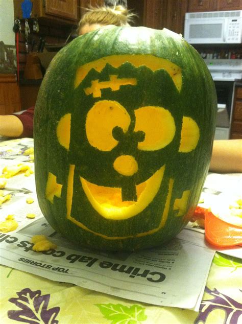 Frankenstein green pumpkin! Perfect for "frankenstorm" Easy Pumpkin ...