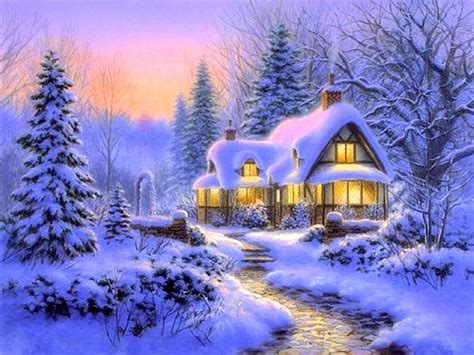 720P Free download | Winter's Blanket Cottage, winter, holidays, winter holidays, attractions in ...