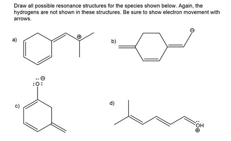 Solved Draw all possible resonance structures for the | Chegg.com ...