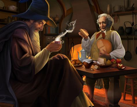 A Long-expected Party (Gandalf and Bilbo) by steamey on DeviantArt