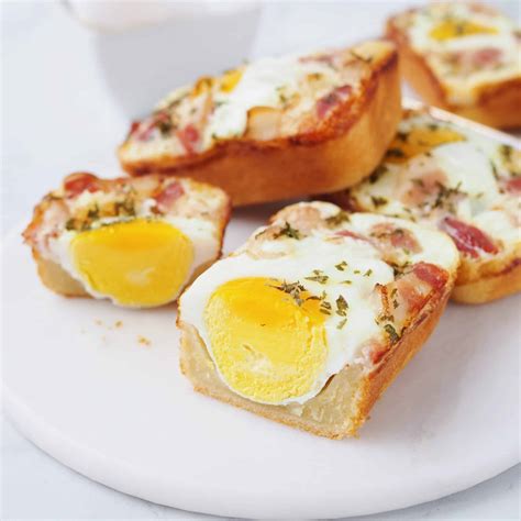 Korean Egg Bread with Bacon (Easy) - Christie at Home