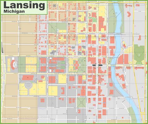 Lansing downtown map