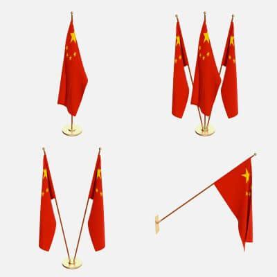 China Flag Pack - 3D Model by dragosburian