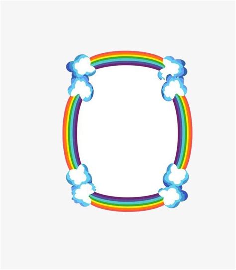 Rainbow Border, Rainbow, Frame, Lovely PNG and Vector with Transparent ...