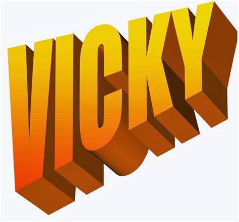 3D Name Logos: Vicky 3D