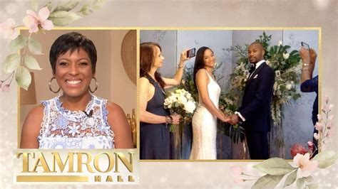 Tamron Hall Officiates A Virtual Wedding | They didn’t get to go the ...