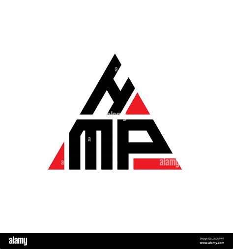 HMP triangle letter logo design with triangle shape. HMP triangle logo ...