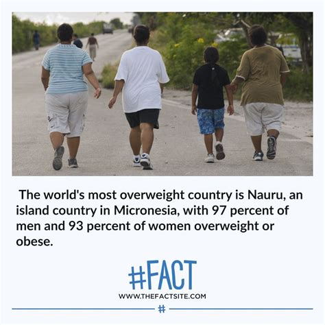 The world's most overweight country is Nauru, an island in Micronesia ...