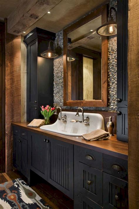 40 Homely Rustic Bathroom Ideas To Warm You Up This Winter - Aegaea Decor | Farmhouse master ...