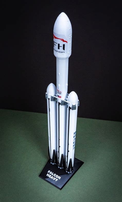 FALCON HEAVY Plastic model Rocket SpaceX NASA Scale | Etsy