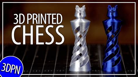 3D Printing a Chess Set and Laser Burning a Chess Board - YouTube