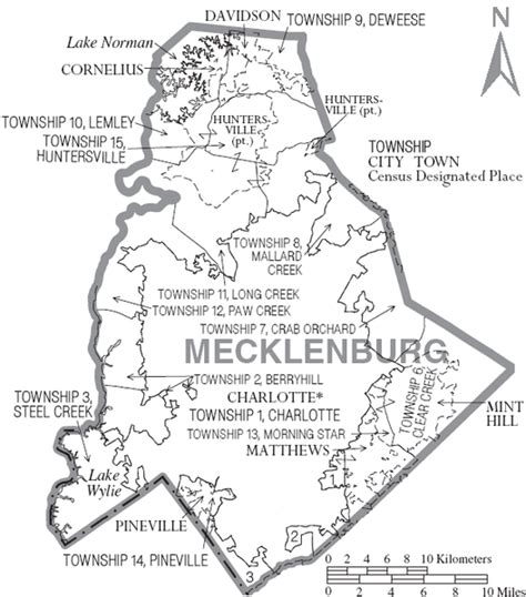 File:Map of Mecklenburg County North Carolina With Municipal and ...