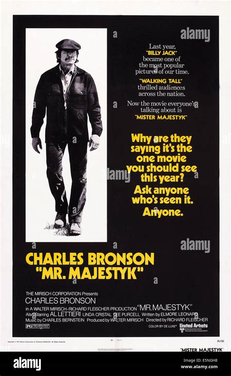 MR. MAJESTYK, US poster art, Charles Bronson, 1974 Stock Photo - Alamy