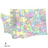 Editable Washington Map with Counties & Zip Codes - Illustrator / PDF | Digital Vector Maps