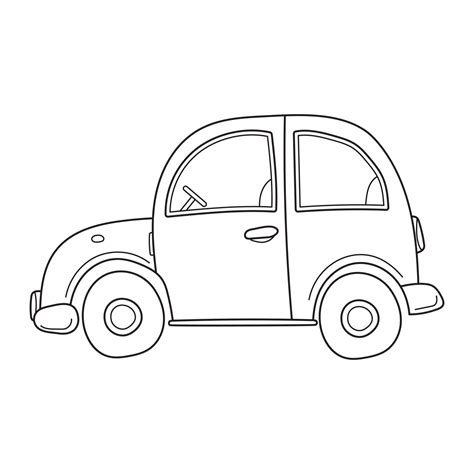 A simple toy car in sketch doodle style. urban transport. 14171283 Vector Art at Vecteezy