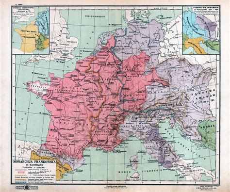 The Carolingian Empire (🇵🇱 map from the 1930s) : r/MapPorn