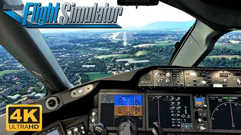 Microsoft Flight Simulator 2020 787-10 Dreamliner Cockpit Landing At Geneva | 4K Graphics - YouTube