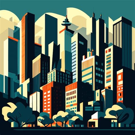 City vector illustration | Premium AI-generated vector