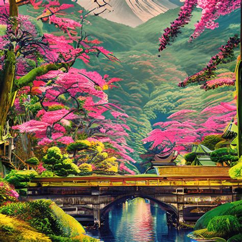 Beautiful Scenery Japan Extremely Detailed Vibrant Cinematic Luxury Hyper Maximalist Digital ...