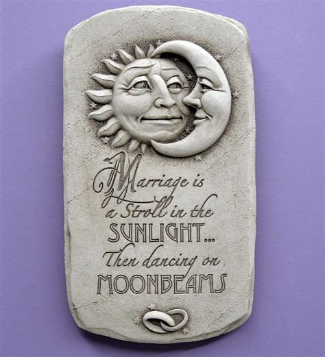 Sunlight & Moonbeams Hand Cast Stone Plaque by Carruth Studio | Metal ...