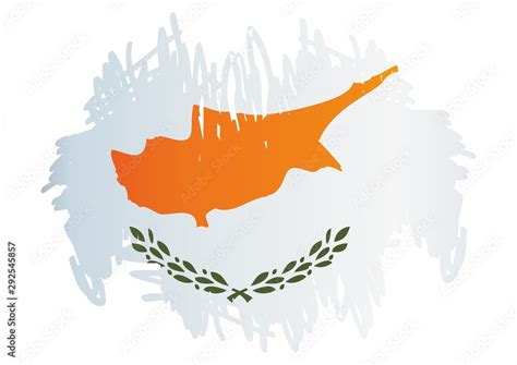 Flag of Cyprus, Republic of Cyprus. Template for award design, an official document with the ...